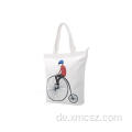 Fahrrad Liebesgeschenk weiße Einkaufstasche mit Griff